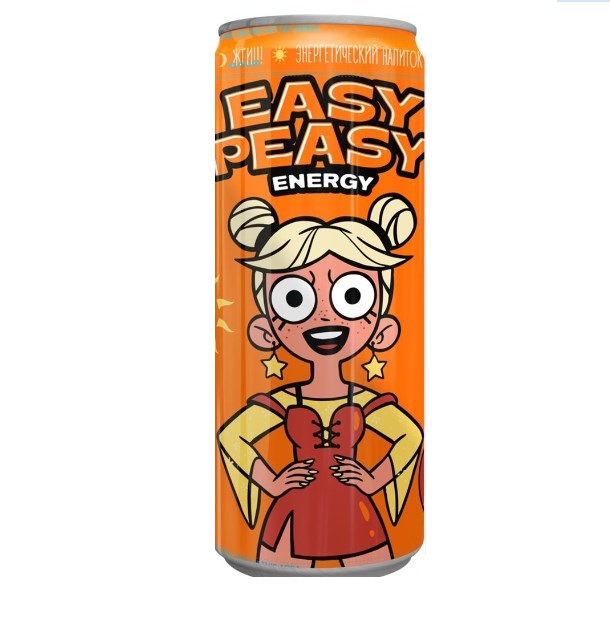 Напиток энерг. «EASY PEASY»  ж/б 0,45л  — Манго-апельсин